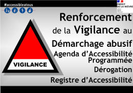 Affiche "Renforcement de la vigilance au démarchage abusif".