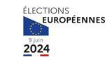 Image contenant le titre "elections européennes 2024" ainsi qu'un visuel du drapeau de l'union européenne.