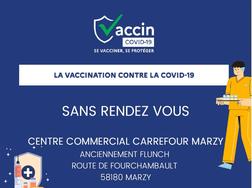 Affiche "La vaccination contre le COVID 19, sans rendez-vous".