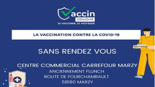 Affiche "La vaccination contre le COVID 19, sans rendez-vous".