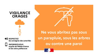 Affiche vigilance orange orage.
