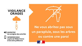 Affiche vigilance orange orage.