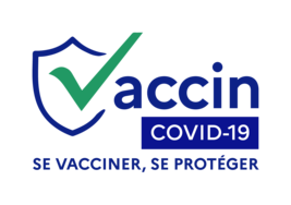 Logo "Vaccin COVID 19, se vacciner, se protéger".