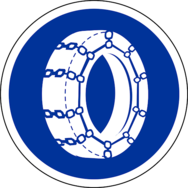 Logo d'une roue avec des chaînes.