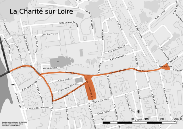 Carte des mesures COVID de la Charité sur Loire.