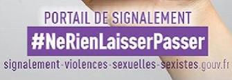 Affiche "portail de signalement #NeRienLaisserPasser".